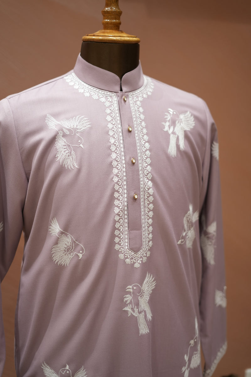 Salmon Pink Kurta Set