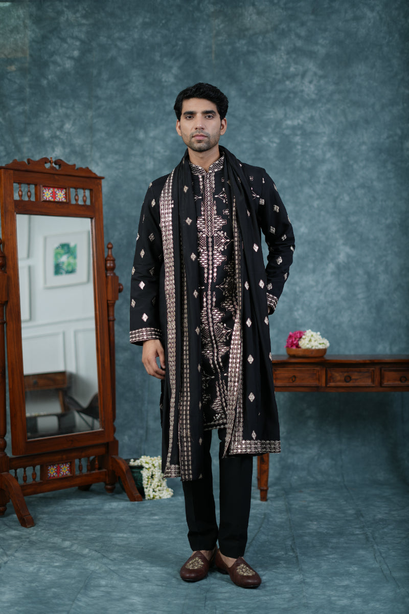 Black Kurta Set