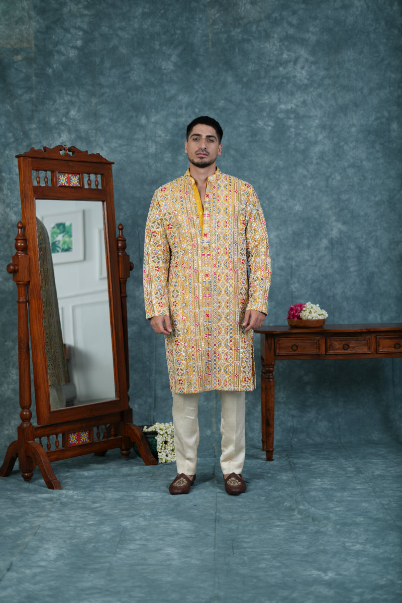 Amber Silk Kurta Set