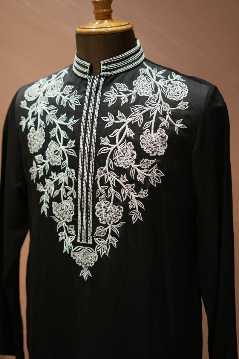 Pitch Black Kurta Set
