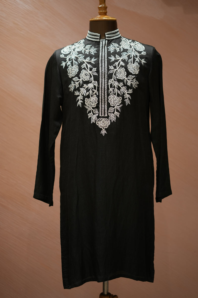 Pitch Black Kurta Set
