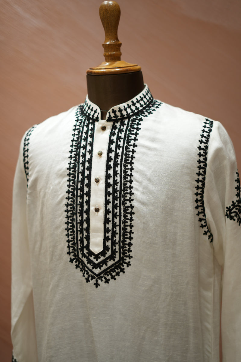 Swan White Kurta set