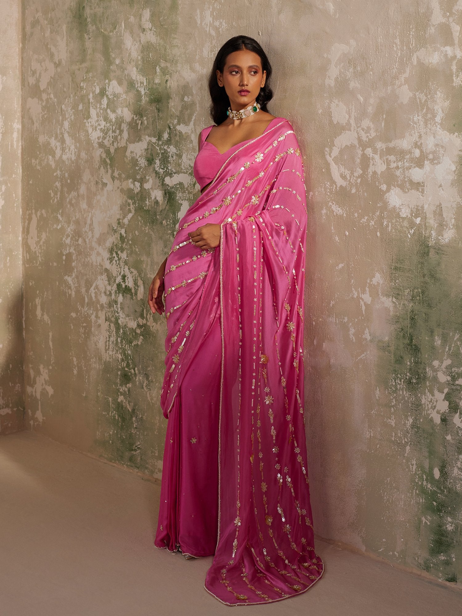 Pre-stitched Saree Set
