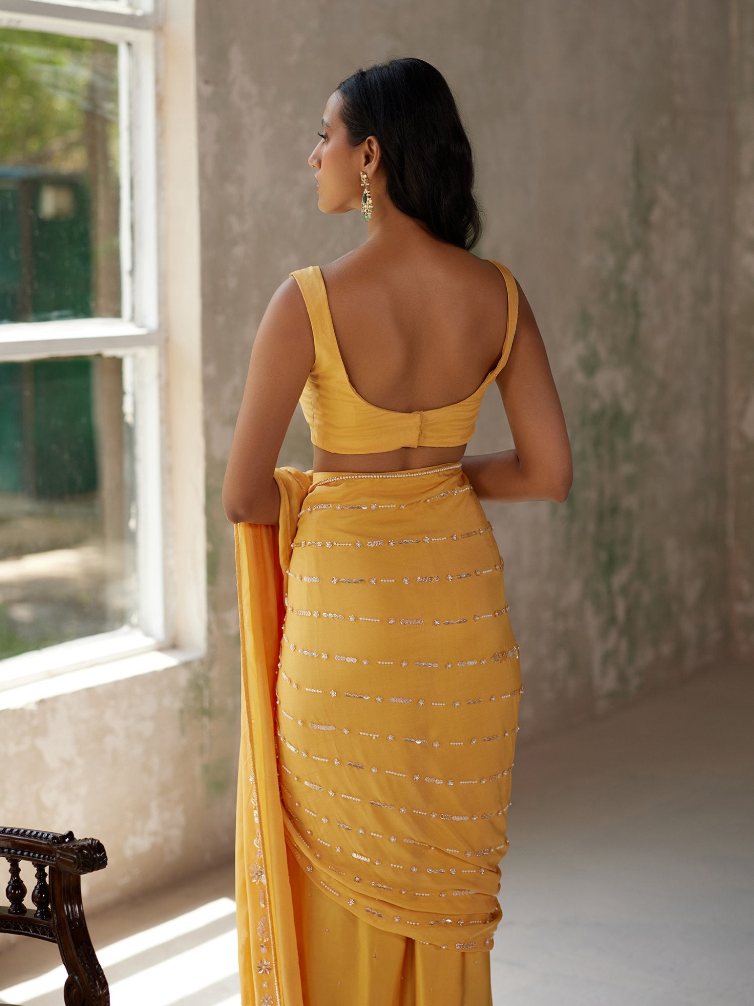 Pre-stitched Saree Set