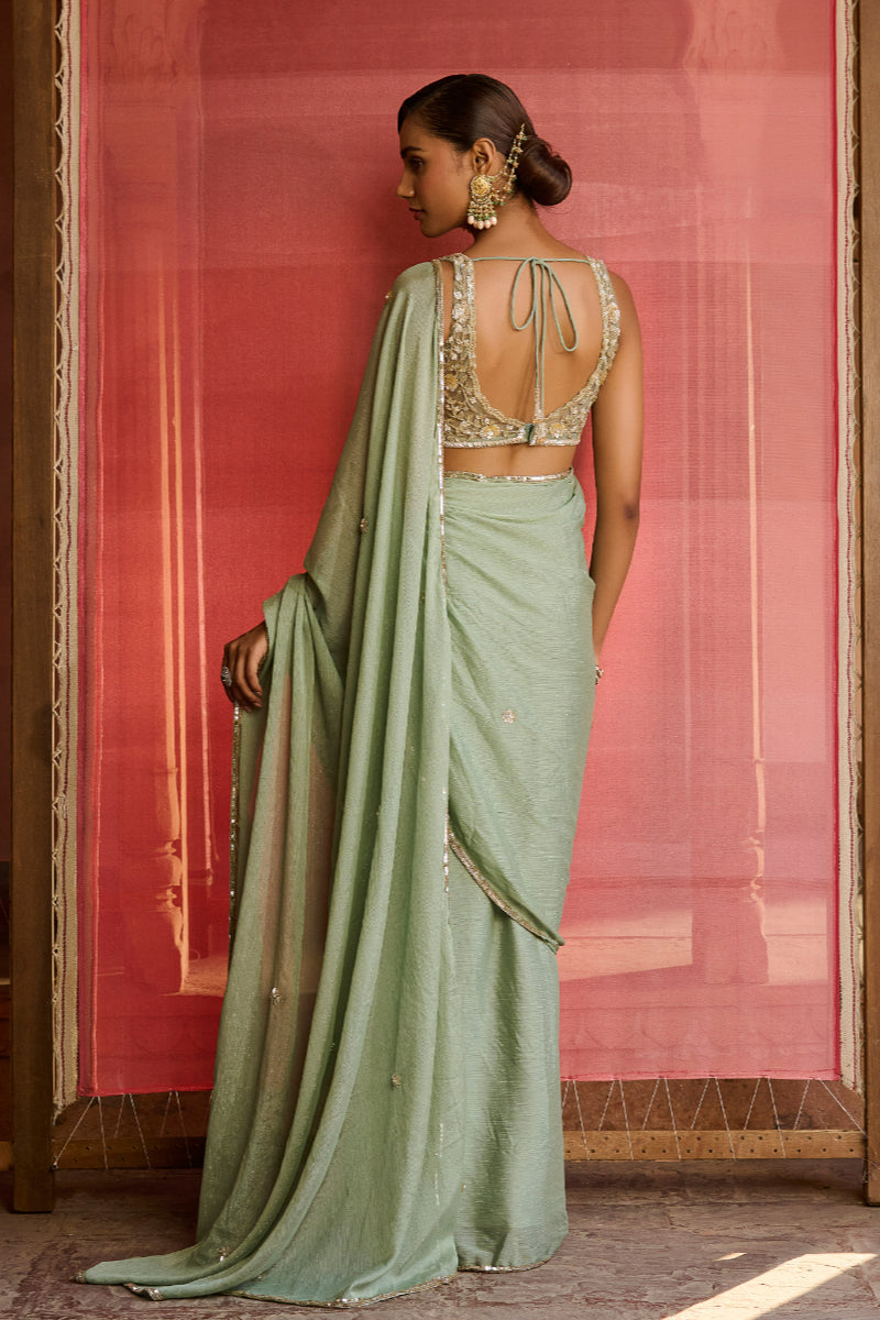 Pre Stiched Saree Set