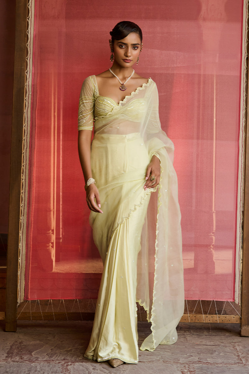 Pre Stiched Saree Set