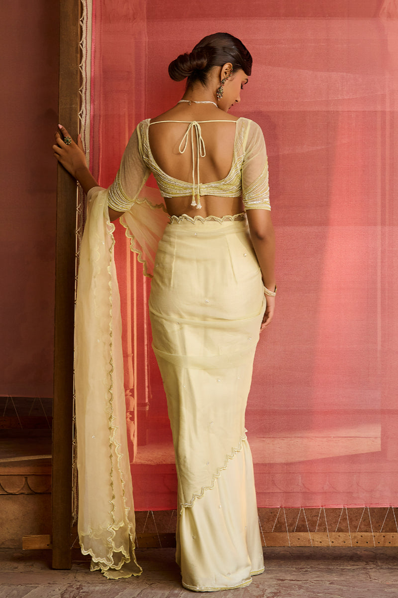 Pre Stiched Saree Set