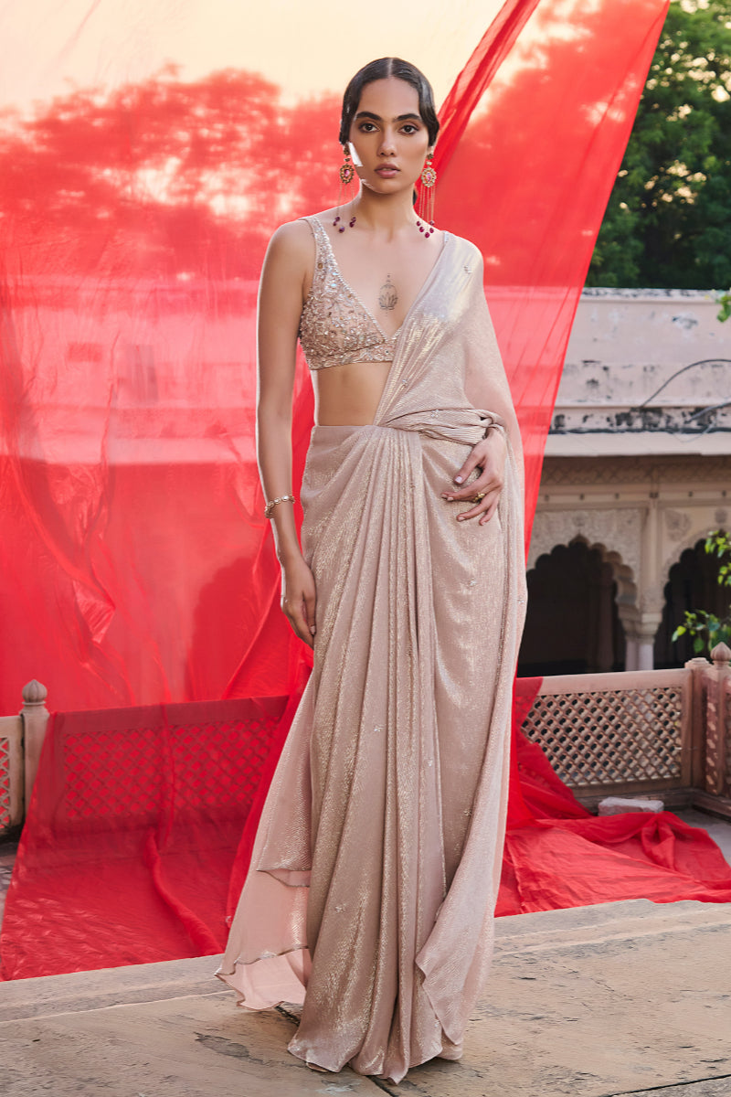 Pre Stiched Saree Set