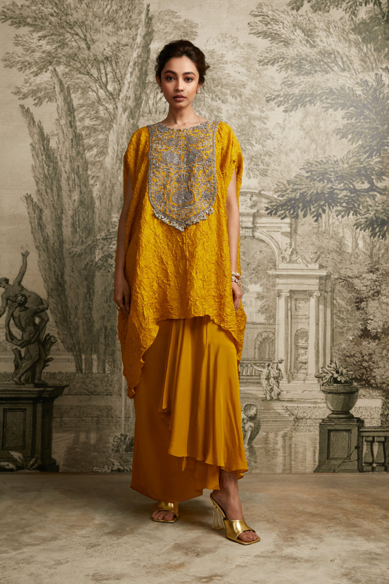 Kaftaan With Draped Skirt