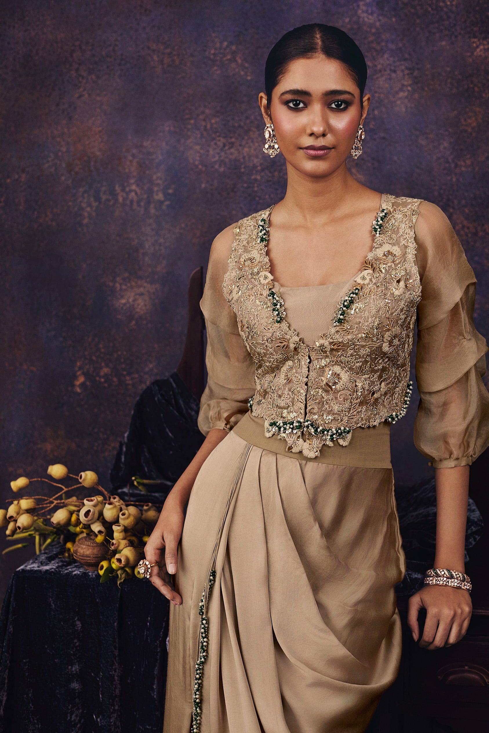 Up Mukesh Jacket Set