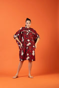 Load image into Gallery viewer, Bloom Red Kaftan Shirt Dress
