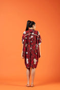 Load image into Gallery viewer, Bloom Red Kaftan Shirt Dress
