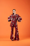 Load image into Gallery viewer, Bloom Red Co Ord Set Flare Pants
