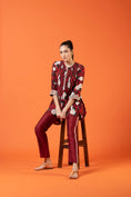 Load image into Gallery viewer, Bloom Red Pleated Top Set

