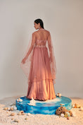 Load image into Gallery viewer, Salmon Pink Cutwork Blouse Applique Lehenga
