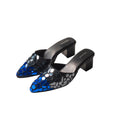 Load image into Gallery viewer, Blue Espejo Mules
