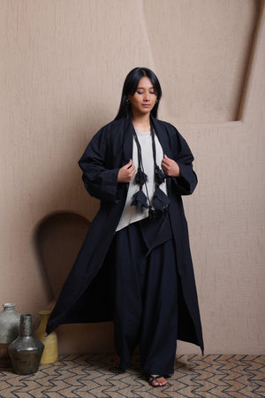 Solid Front Open Jacket  -  Meiala