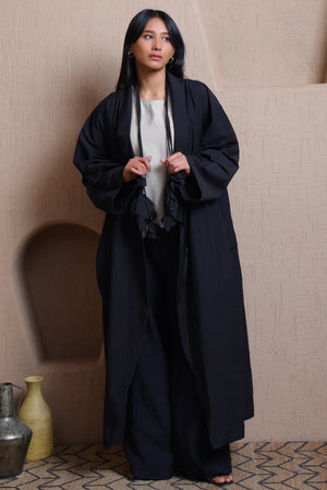 Solid Front Open Jacket  -  Meiala