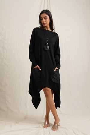 Asymmetric Tunic with Patch Pockets -  Meiala