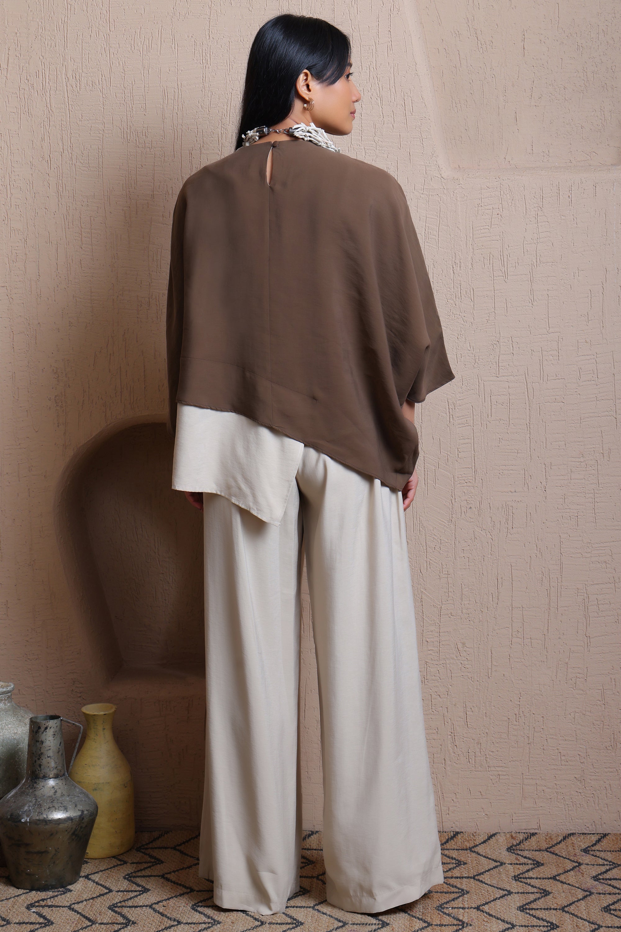 Solid Elastic Waist Pants -  Meiala