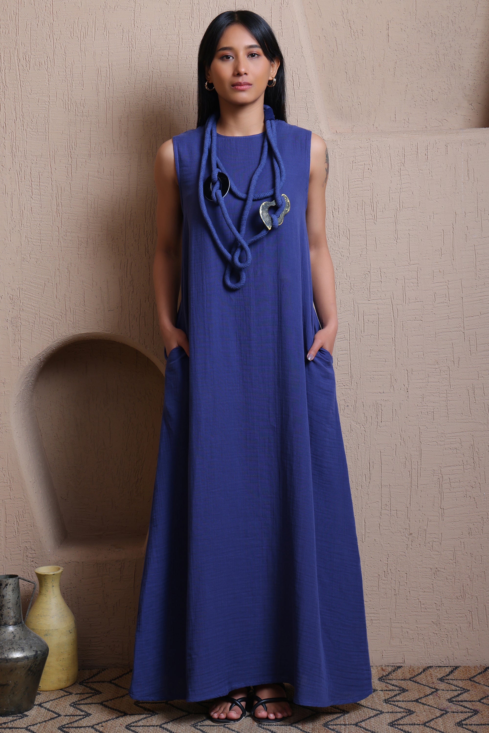 Straight Fit Solid Dress -  Meiala
