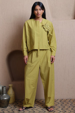 Solid Buttoned Pants -  Meiala
