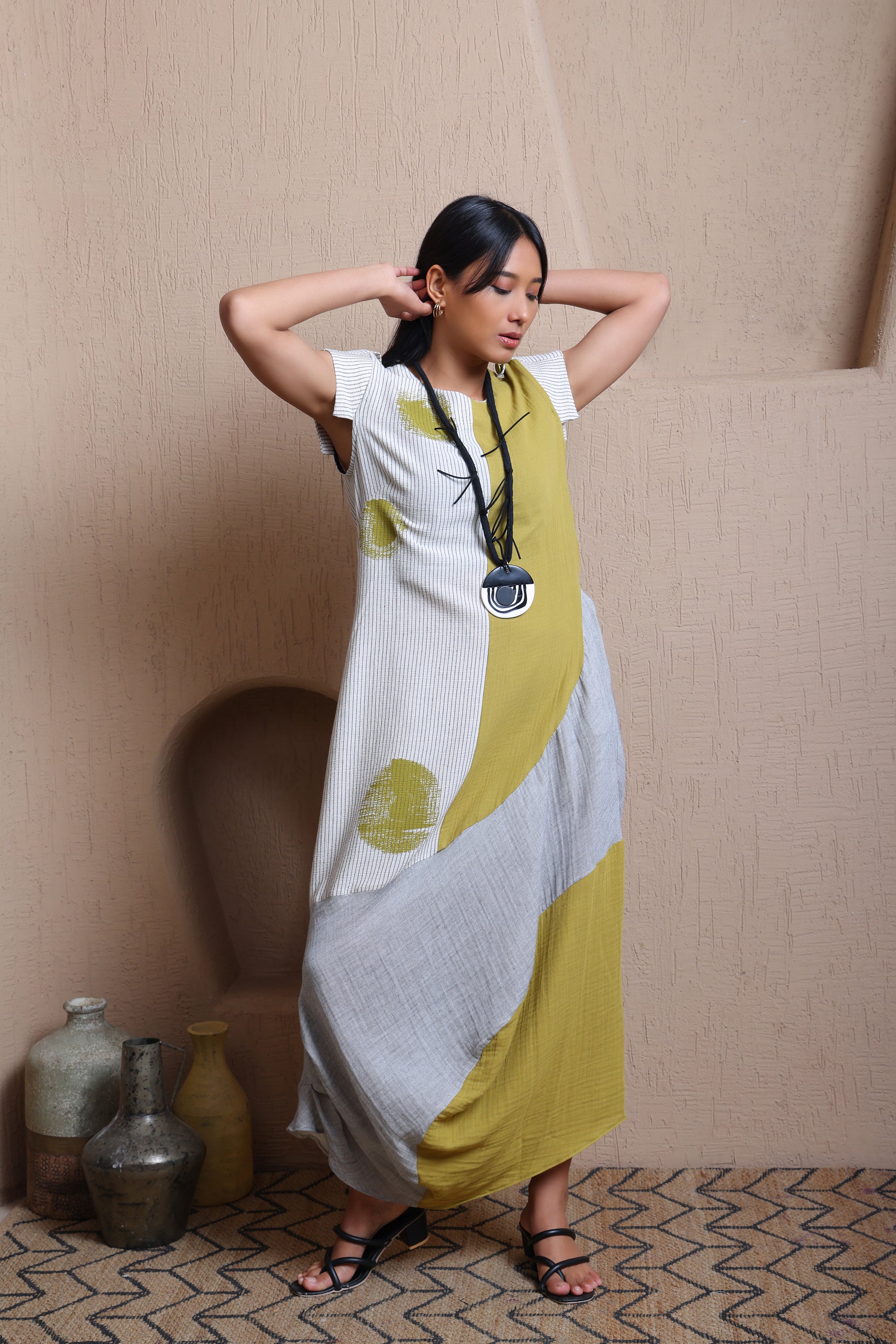 Polka Dot Long Dress  -  Meiala