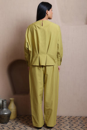 Solid Buttoned Pants -  Meiala
