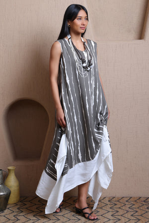 Tie Dye Print Dress  -  Meiala