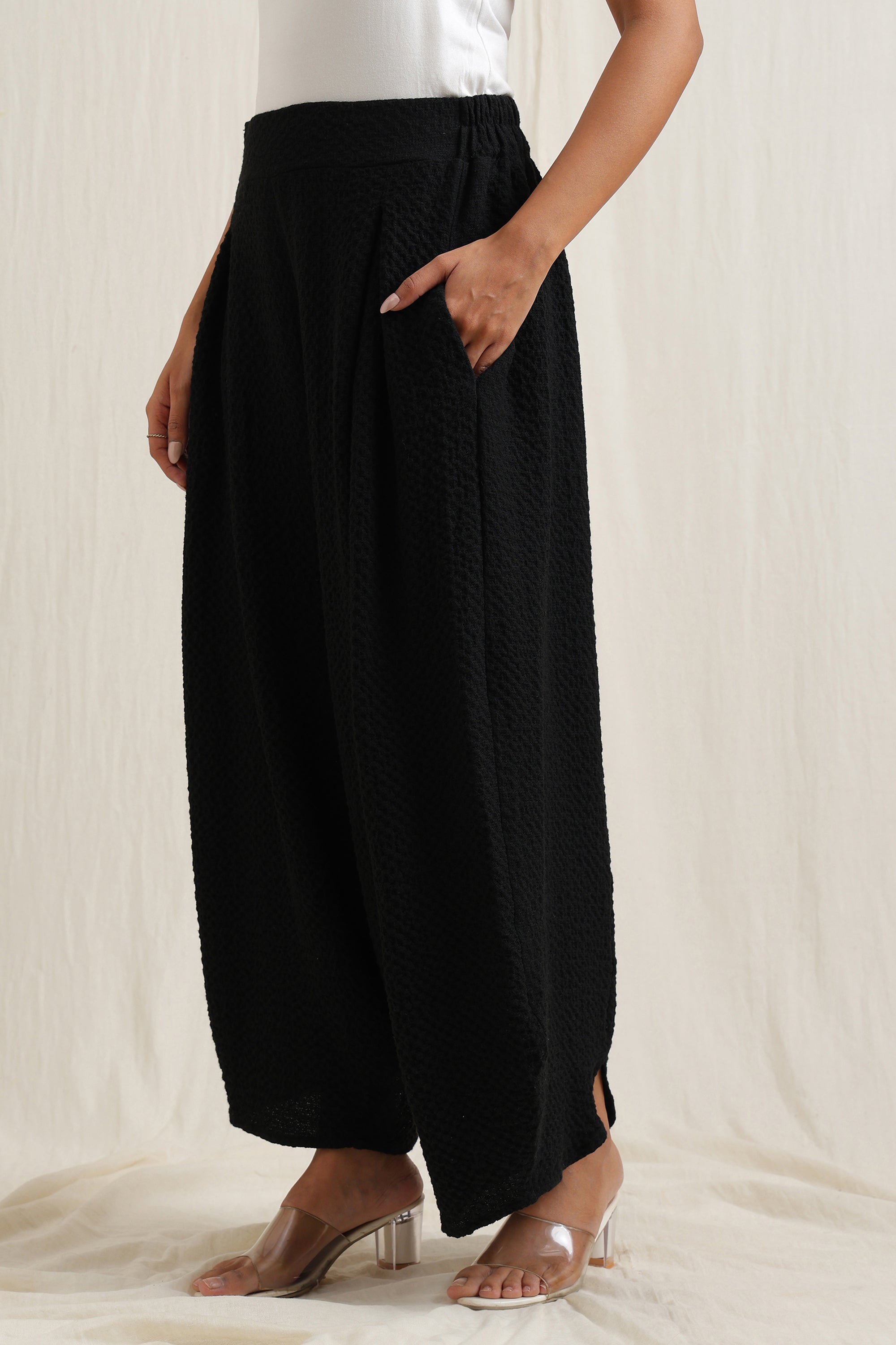 Classic Textured Pants -  Meiala