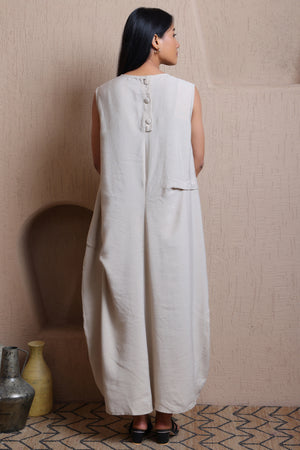 Solid Classic Dress With Gathers -  Meiala