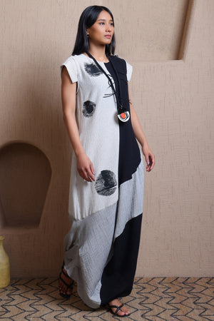 Polka Dot Long Dress  -  Meiala
