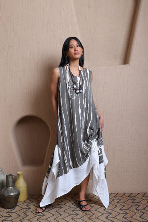 Tie Dye Print Dress  -  Meiala