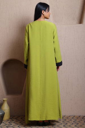 Asymmetric Cut long dress with Statement Neck Piece -  Meiala