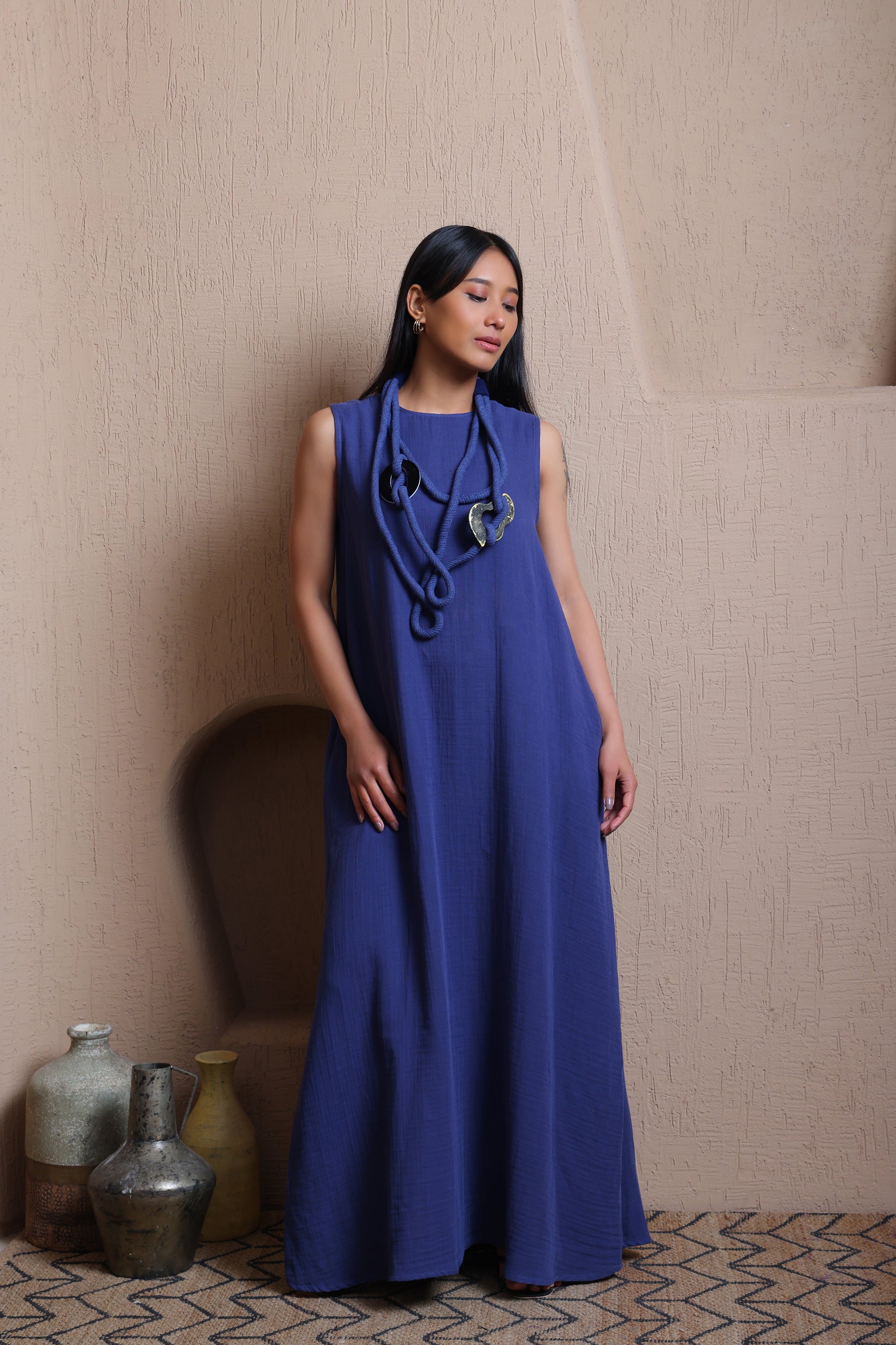 Straight Fit Solid Dress -  Meiala