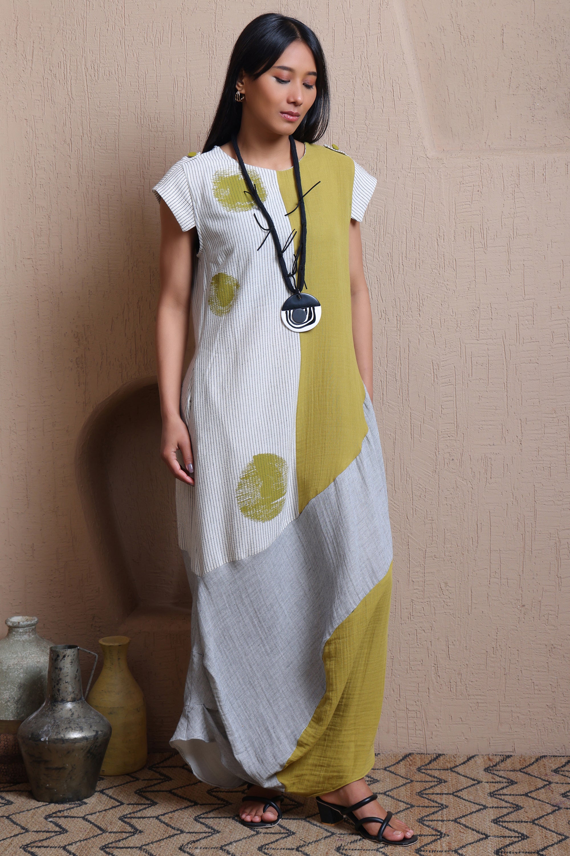 Polka Dot Long Dress  -  Meiala