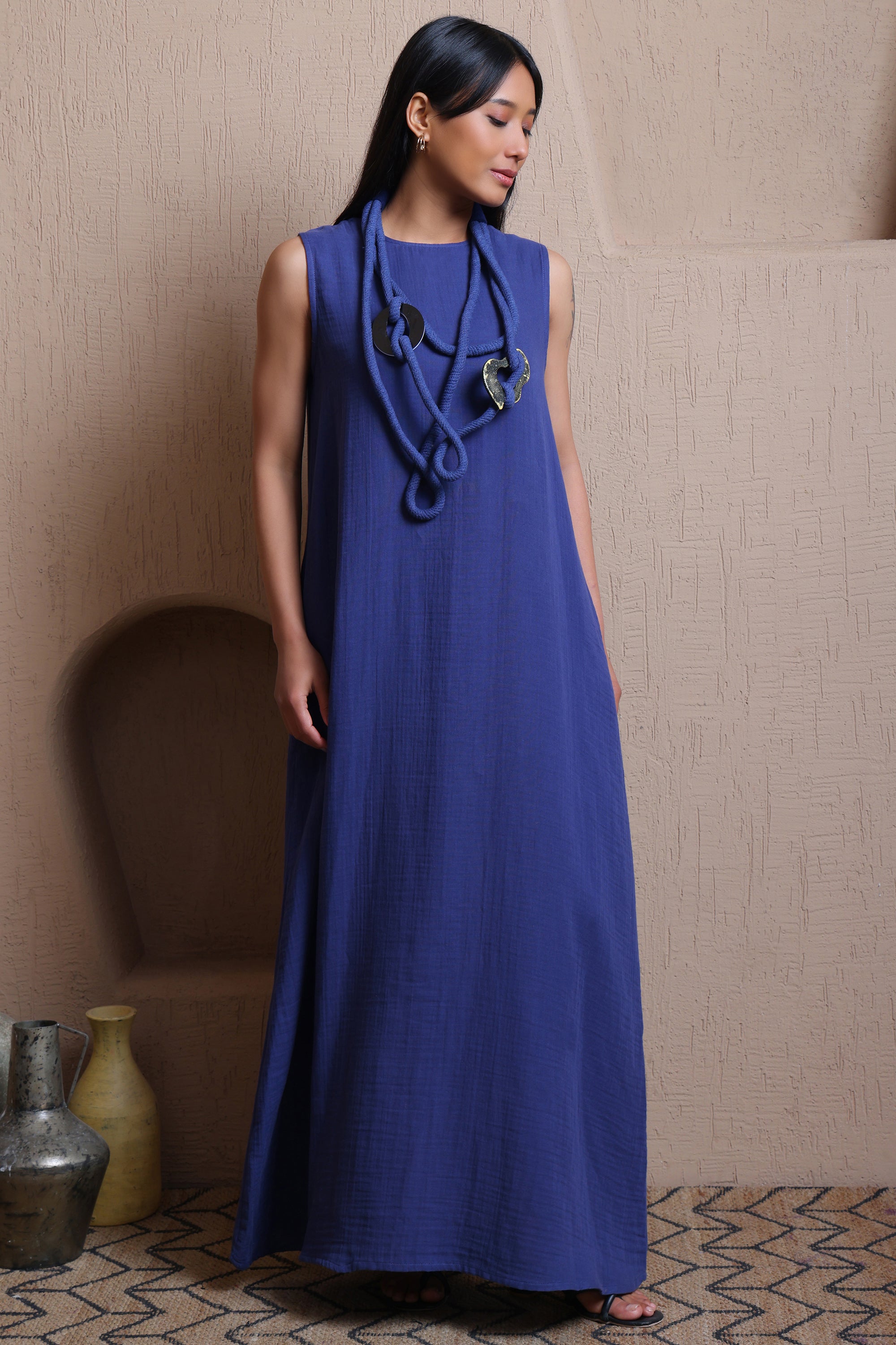 Straight Fit Solid Dress -  Meiala