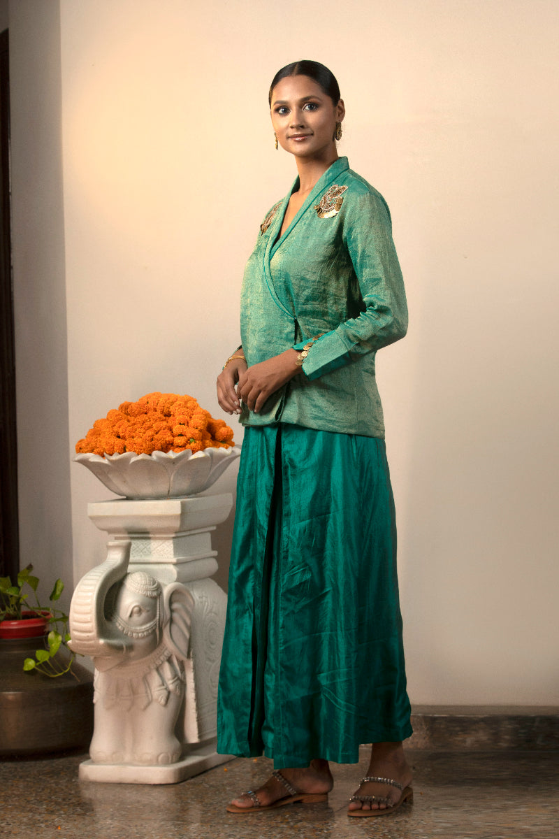 Parv - Green Skirt Set