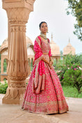 Load image into Gallery viewer, Fuchsia Pink Banarsi Bridal Lehenga Set
