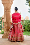 Load image into Gallery viewer, Fuchsia Pink Banarsi Bridal Lehenga Set
