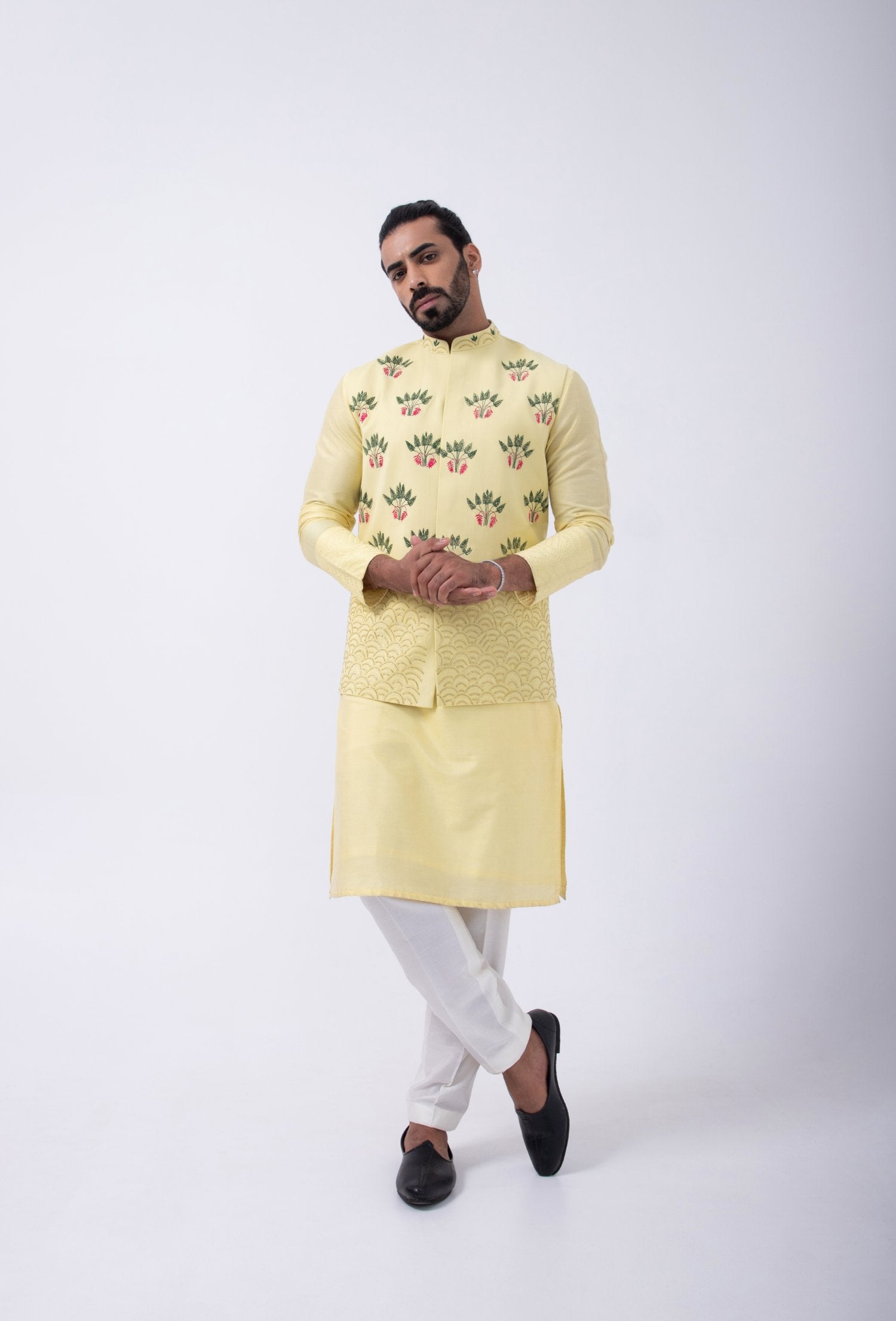 Yellow Flying Florals Bundi