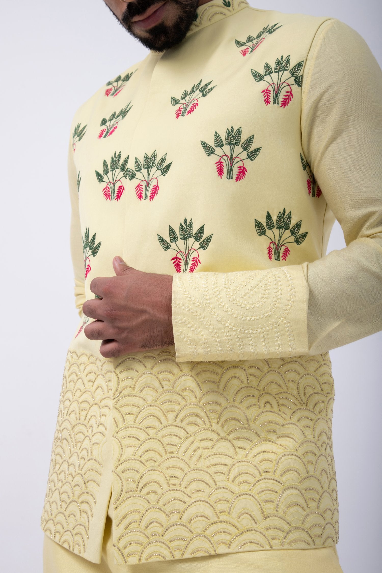 Yellow Flying Florals Bundi