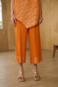 Load image into Gallery viewer, Orange Metallic Kurti Drape Set
