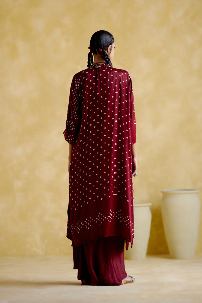 Malini Maroon Bandhini