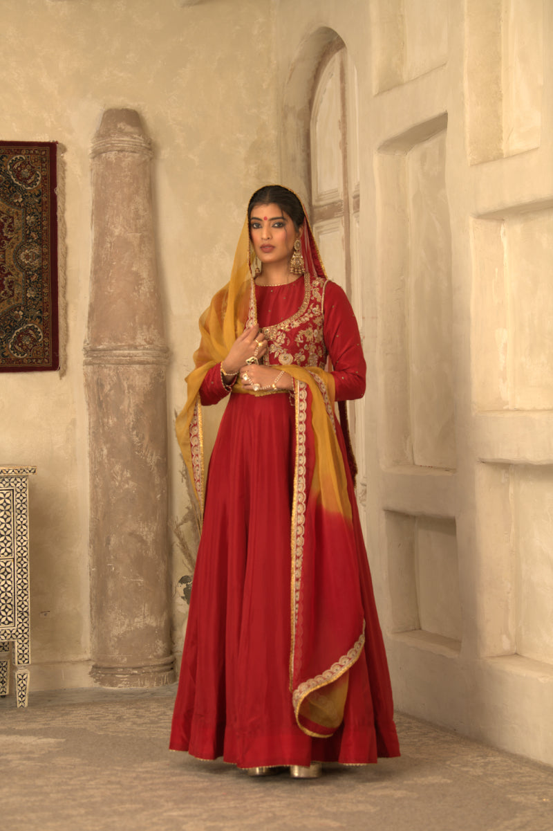 SHRI RED ANARKALI