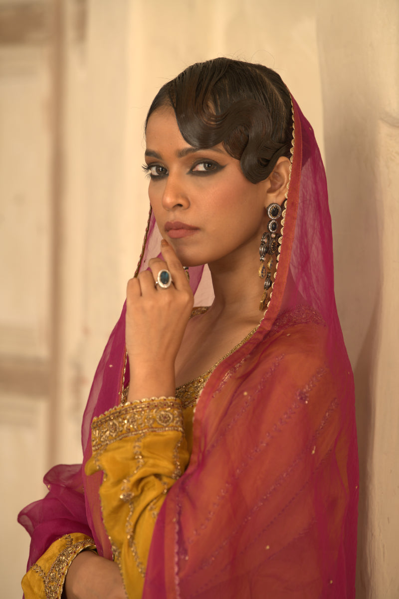 DHARINI MUSTARD ANARKALI