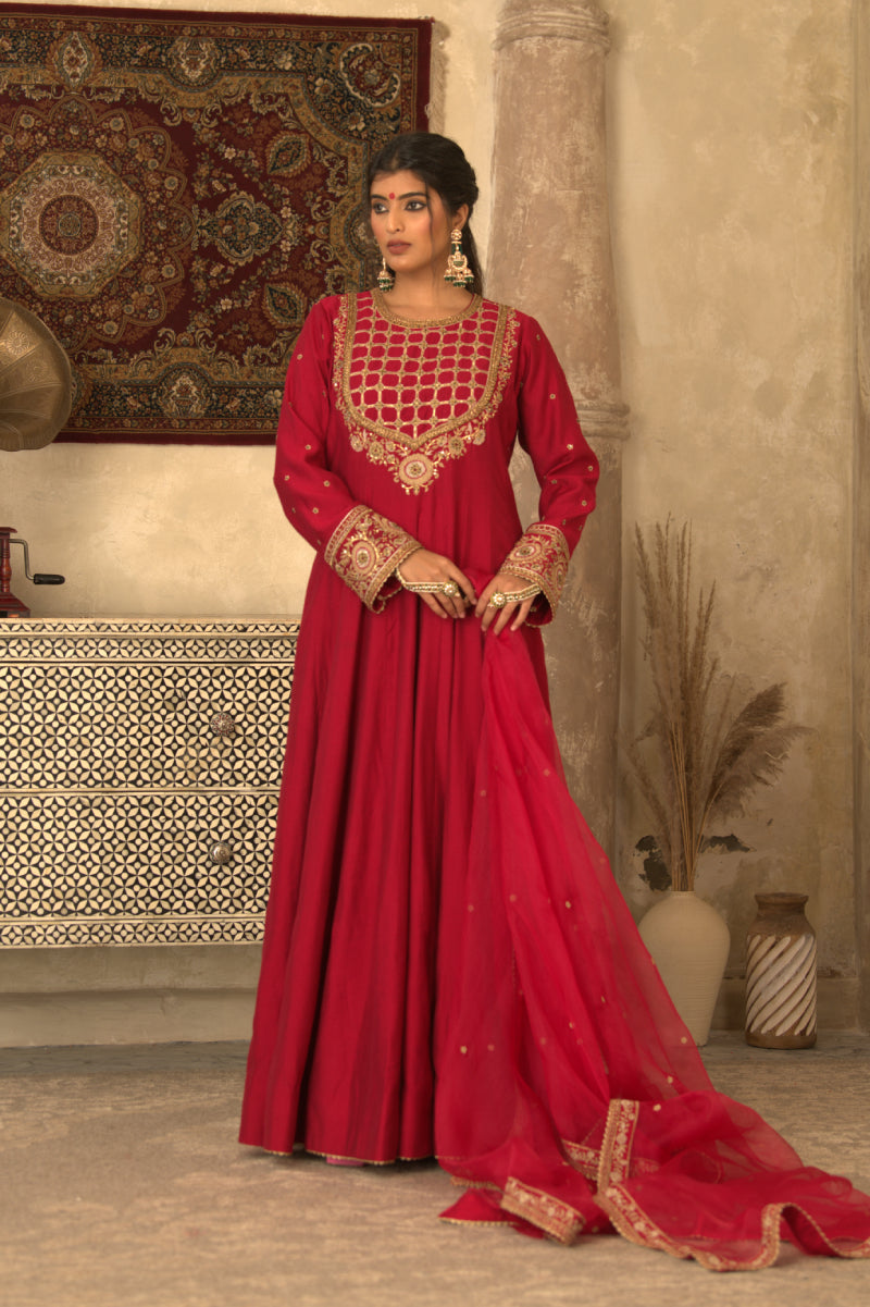 PINK MUMTAZ ANARKALI SET