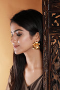 Load image into Gallery viewer, Gold Gardenia Stud Earrings
