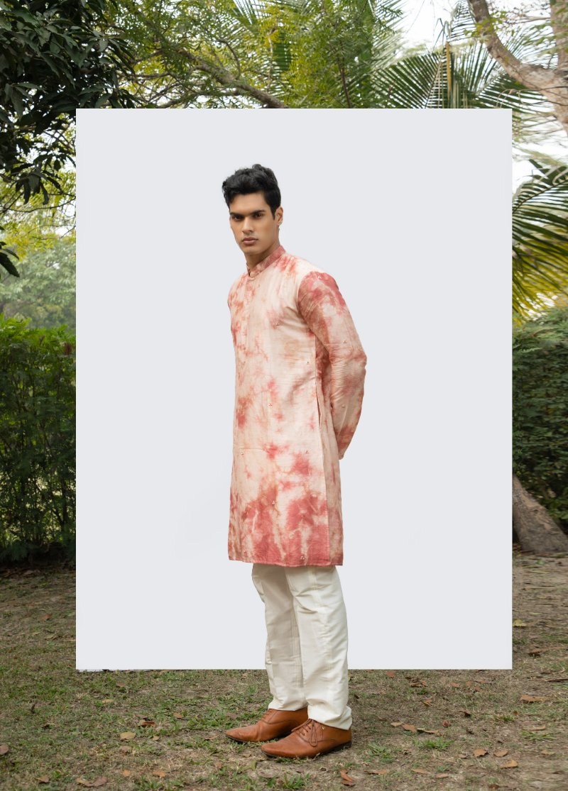 Dirty Pink Emb Kurta Set