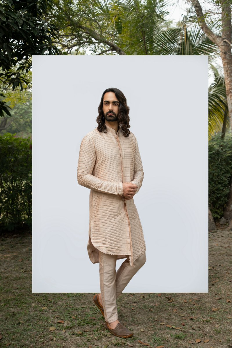 Rosegold Pintuck Kurta Set